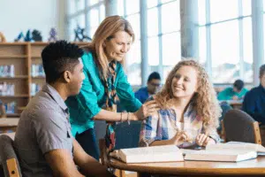 Confident student after group tutoring