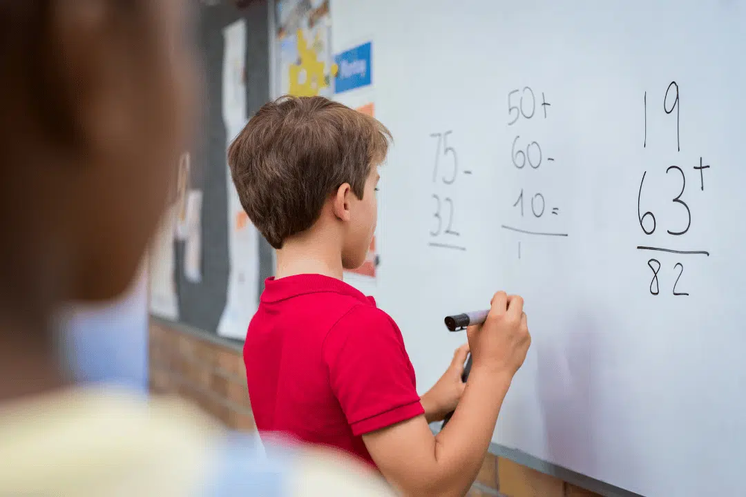 student solving math problems using structured problem-solving strategies instead of memorization